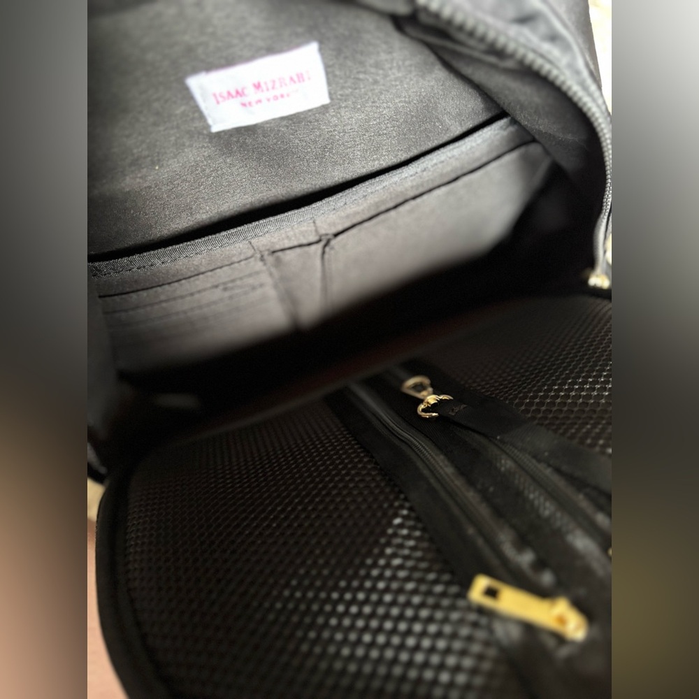 NEW tags Isaac Mizrahi BLACK Backpack small - Picture 8 of 12